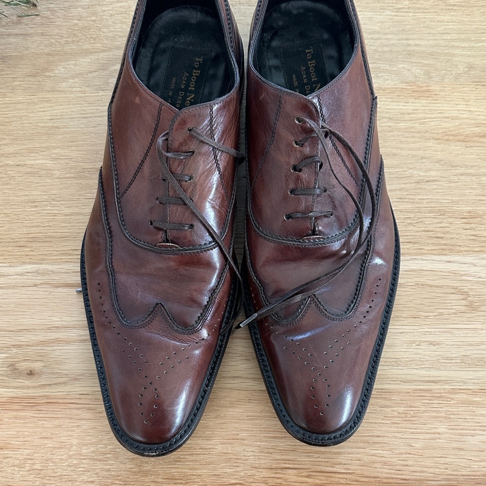To boot Brown Leather Men's Dress Shoes